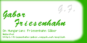 gabor friesenhahn business card