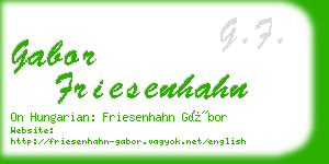 gabor friesenhahn business card